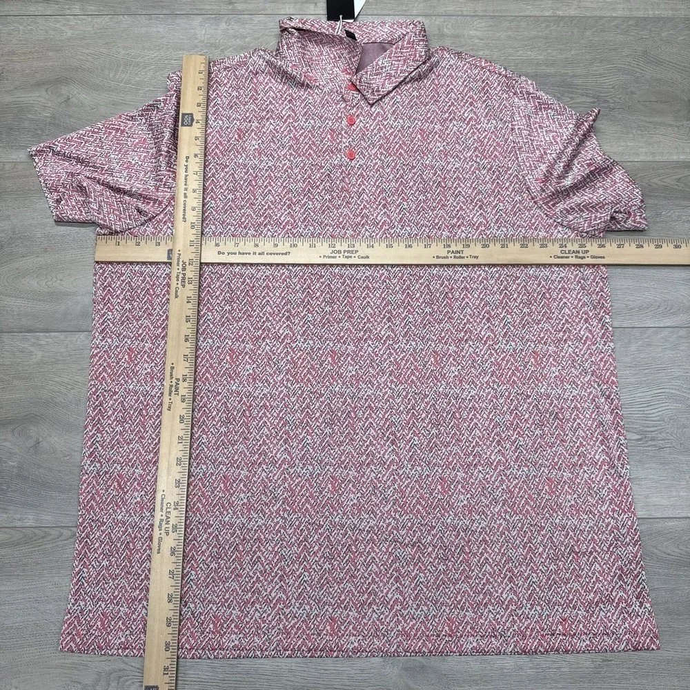 NWT Adidas Fairway JQ Polo Preloved Scarlet Men's Sz 2XL Golf‎ Preppy
